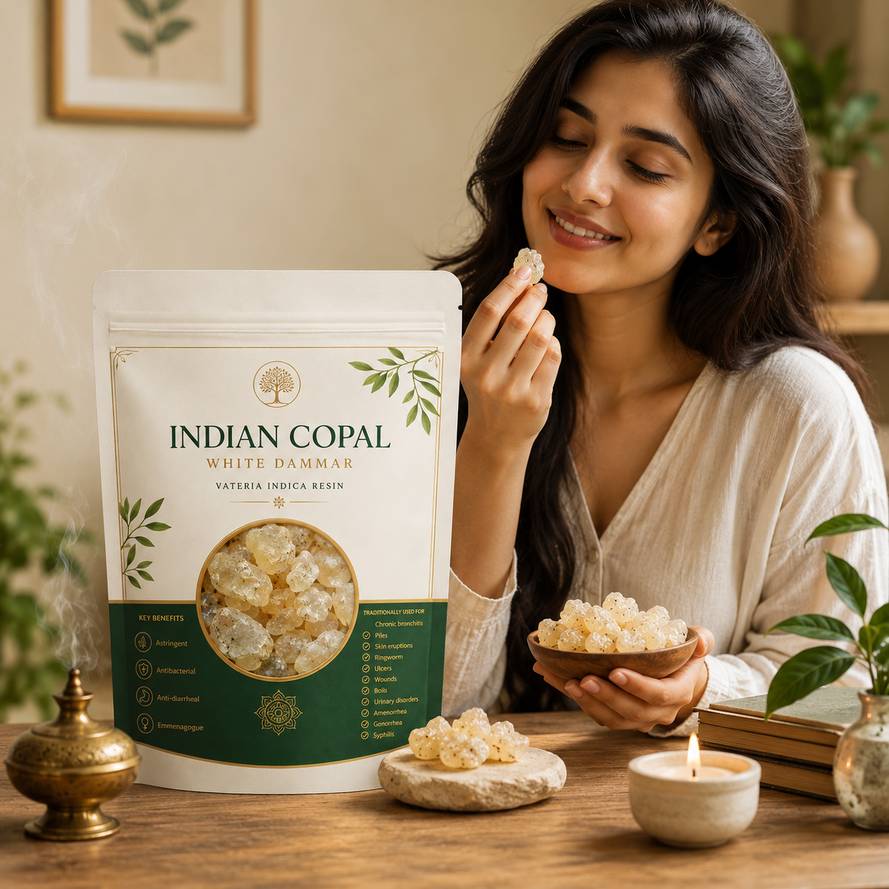 Indian Copal / White Dammar (Vateria indica Resin)